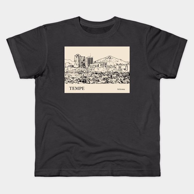 Tempe - Arizona Kids T-Shirt by Lakeric